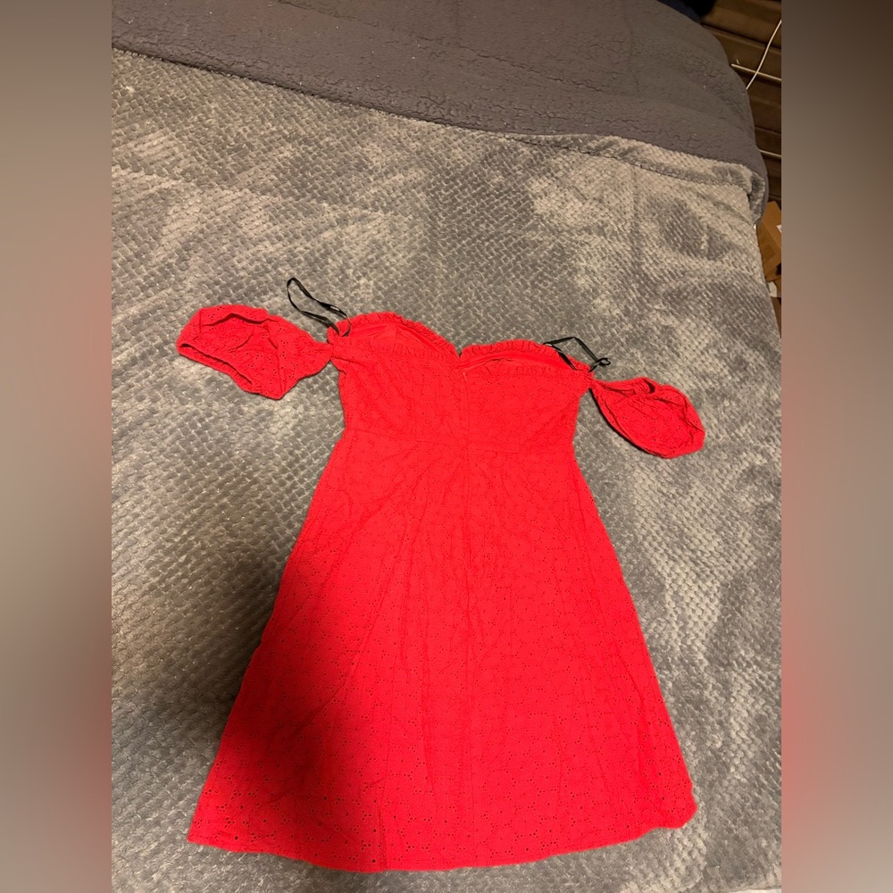 Chic Strapless Red Dress - Picture 2 of 2
